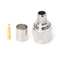 1 SET N TYPE CRIMP 플러그 RF 커넥터 LMR400 RG8 CA 용 동축 변환기 어댑터, 은