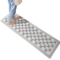 양드레 주방매트 PVC 싱크대발매트, 그레이체스 L(45x150)