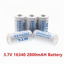 원격조정 리모컨 3.7V 2800mAh 리튬 이온 16340 배터리 CR123A 충전식 CR123 레이저 펜용 LED 손전등 셀, 01 3.7 볼트_04 8PCS
