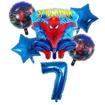 졸업식 장식 거미 슈퍼 히어로 남자 호일 풍선 공기 Globos 복수 자 아이 1 2 3 4 5 세 생일 파티 베이비 샤워 장난감, [18] 7
