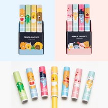 카카오 리틀 프렌즈 연필캡 세트 라이언 A 블루, 1개