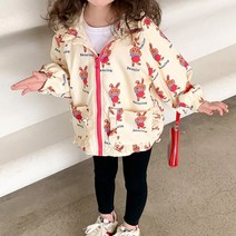 도오빠 버니던 아동 여아 아우터 후드 밴딩 토끼 봄 바람막이