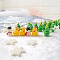 [캔들이케아] 미니어처 윈터 데코 장식 피규어 젤캔들 만들기 재료, 1개, 트리