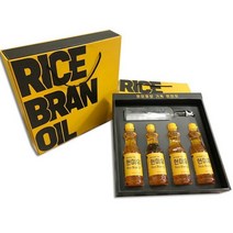 현미영양가득 현미유 2호 선물셋트 500ml 4개+유리병 셋트 명절선물, 4개