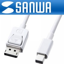 SANWA KC DPM2W Mini DisplayPort to DisplayPort 1.2 케이블 2m, 1