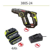 WORX WU380s 전동 공구 1.7J 임팩트 5300bpm 브러시리스 산업용 전기 해머 다기능 가정용 전기 드릴, 협력사, WU380S-24