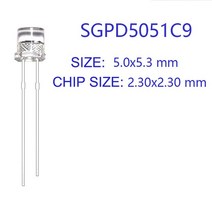 10pcs 5mm 플랫 렌즈 Photodiode SGPD5051C6 Photosensor 감광성 수신 다이오드, 01 SGPD5051C9
