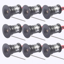 직부조명 12V 쿠커 후드 미니 실내 Downlight 디 밍이 가능한 Led 명소 캐노피 1W 15mm RGB 계단 캐비닛 빛, 03 Black Housing_01 30 Degree, 06 12V White