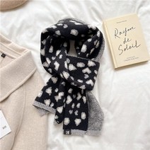 여성을위한 패션 따뜻한 넥타이 kintted 스카프 디자인 동물 인쇄 겨울 neckerchief 여성 모직 원사 스키니 캐시미어 스카프