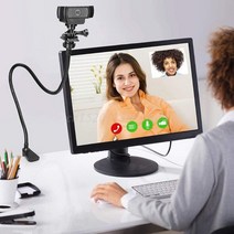 향상된 데스크 턱 클램프가 있는 카메라 브래킷 유연한 구즈넥 스탠드 웹캠 브리오 4K C925e C922x C9, 한개옵션0