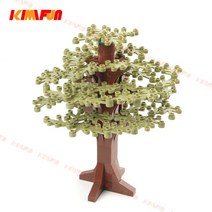 중국레고 나무 녹색 부시 홈 식물 DIY 정원 빌딩 블록 장난감 도시 MOC 액세서리 부품 벽돌 레고 호환 가능, 06  녹색
