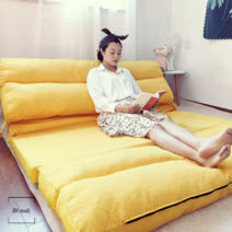 1인용 쇼파 접이식 토퍼 푹신한 거실 침실 베드, 90x220 네이비(면마 원단)