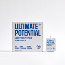 얼티밋포텐셜 하이드로 전해질 이온 음료 운동 탄수화물 나트륨 수분 보충제 워터, 30 (180ml X 15개 /1박스)