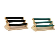 GHSHOP 가정용 2Pcs 독립형 링 디스플레이 홀더 쇼케이스 홀더, 0.67인치, 활기 없는, 그린 블랙