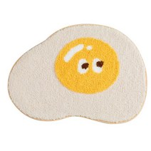 한봄찬 계란후라이 발매트 욕실매트 65*48cm, 스마일