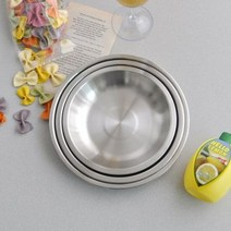 키친유 홈파티 스텐 원형 접시(소) 2p, 단품