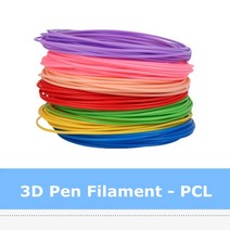 다색 175mm 1KG 3D 펜 PCL 플라스틱 필라멘트 저온 사용, 11 자연