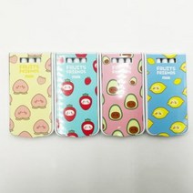 썬리빙 볼펜 샤프 형광펜 과일친구들 스탠드 미니펜세트, 단품