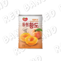 동원 복숭아 황도 2절 과일통조림, 400g, 5개