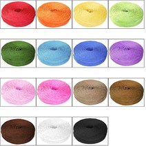 (디머스) 만들기재료 대용량 벌크 종이 굵은지끈 롤타입 15색상 4mm x 200M, 빨강색, 1개