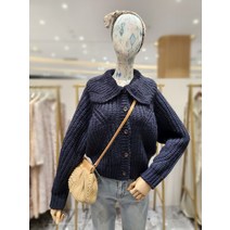 써스데이아일랜드 빅카라 크로셰 가디건(T236ACD533W)