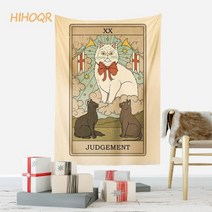 타로카드유니버셜웨이트타로카드 동양타로고양이 타로 카드 태피스트리 벽걸이 카와이 방 장식 히피 인테리, 03 IHX97-3_04 L-200cmX150cm