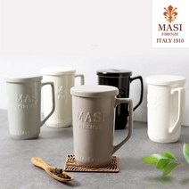 마시 뚜껑 차거름망 머그컵 티머그 머그잔 500ml, 제트블랙