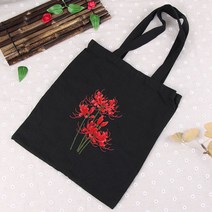 DIY 꽃자수 완제품 가방 캔버스백 토트백 십자수 입문 핸드메이드 프랑스, 화이트로즈원(재료가방+보조자수붕대증정)실타래