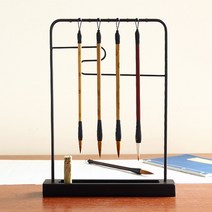 용품 문방사우 서예 붓걸이 마호가니 먹집게 화홍붓, 사각구름붓걸이
