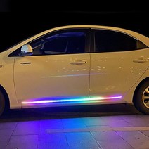 (윤부샵) 자동차 장식 LED 사이드 도어 램프 RGB 컬러 무선리모컨 무드등 고광량, UN_01 NP LED 사이드도어램프 1.5M