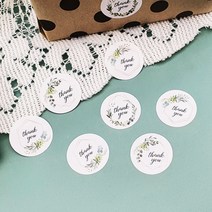 감사 스티커 곰신 개별 포장 청첩장 결혼 답례품 H