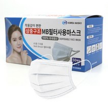 먼지 비말 차단 귀 안아픈 국산 일회용 덴탈 K 광고 마스크 앞뒤 구분