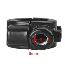 미러 마운트 클램프 후방 홀더 크기 10mm 8mm 브래킷 자전거 핸들 바 어댑터 블랙 바이크 오토바이 악세사리 1/2 개, [03] 8mm-2pcs