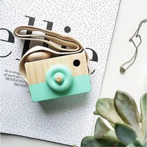 크리미우든카메라 아이방 벽걸이장식 인테리어소품, 베이비화이트