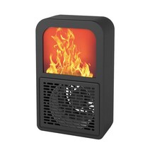 야외 난로 캠핑 불멍 접이식 화로대 가정용 화로 모닥불 400w 3d 불꽃 벽 히터 미니 전기 따뜻한 데스크탑 스토브 라디에이터 홈 송풍기 공기 겨울 뜨거운 기계 i2q8, 1개