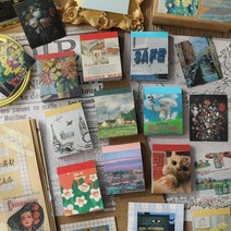 빈티지 감성 레터링 배경 사진 다꾸 스티커 50매 11종, 3.유화 (ST-2013)