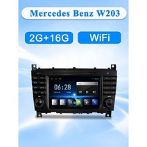 2Din 안드로이드 블루투스 스피커 GPS 내비게이션 카플레이 자동차 비디오 플레이어 메르세데스 벤츠 C 클래스 W203 RadiosTereo 공장 가격, CHINA_2G 16G No Gifts