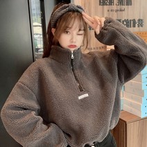 L.ONLINESHOP메이리앤 오버핏 반집업 후리스 후드티 후드집업 후드코트 힙합패션