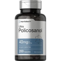 호바치 Horbaach 폴리코사놀 혈관청소부 40mg 콜레스테롤 200 캡슐