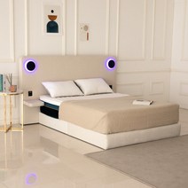 벨라 침대 헤드보드 프레임 호텔식 퀸 킹 led 조명침대 더블 머리판, 슈퍼싱글 1100, 크림아이보리, 헤드보드 단품