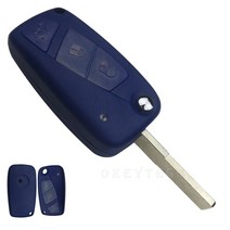 원격시동 스마트키 복사 경보기 차키 순정 버튼 자동차 OkeyTech-Fiat 500 Punto Stilo Ducato Panda Doblo, [03] Blue Shell