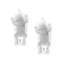 STK 2 pcs 3d 강아지 퐁당 무스 케이크 금형 케이크 사탕 등을 장식하기위한 실리콘 초콜릿 몰드 베이킹 도구 비누, 화이트