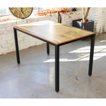모던 우드마블패턴 4인용 식당 철제 식탁 120cm (3색) 자취생 유행하는 넓은 홈카페, 멀바우