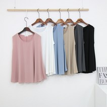 제인준 아워 찰랑 나시 티셔츠 민소매 A라인 빅사이즈 6color