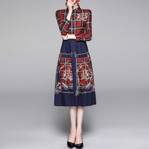 스트릿살롱 어썸 체크 플리츠원피스