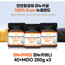 [MANUKA DOCTOR]마누카닥터 마누카 꿀 MGO 40 마누카허니 250g x3개 [바로직구], 250g X 3개
