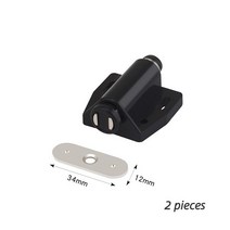 자석도어스토퍼 무타공무고정스토퍼블랙 마그네틱 캐치 도어 클로저 푸시 오픈 자석 캐비닛 옷장 찬장, 03 MTA0605-black-single