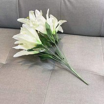ABM 백합 조화부쉬 크림조화꽃 조화 인테리어 조화꽃다발 꽃장식 백합 인테리어 꽃장식 꽃다발 부케 성묘조화, 본상품