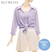[블루레이스] 셔츠포켓블라우스+스모크나시SET_B2M1BL5541