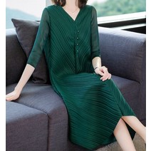 드레스허그 미파인 플리츠 에이라인 원피스 4 color